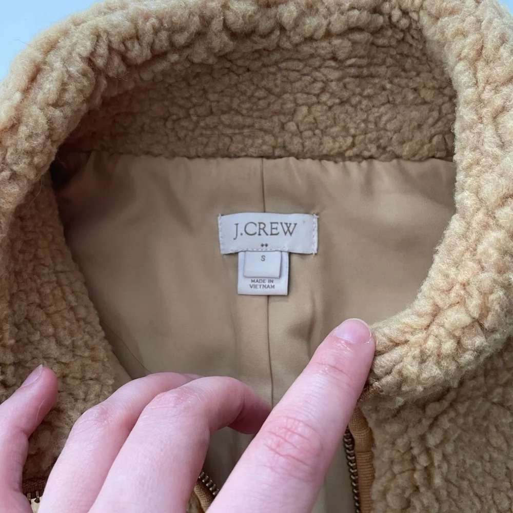 J. Crew Camel Sherpa Vest - Picture 2 of 5